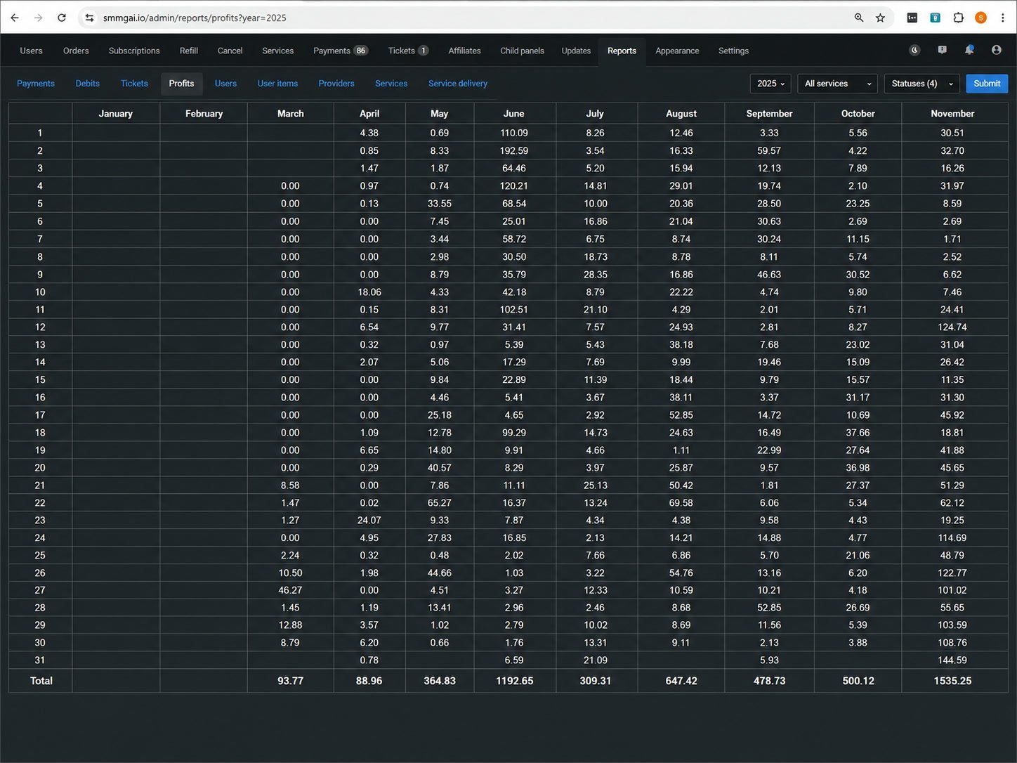 Profit report 2025
